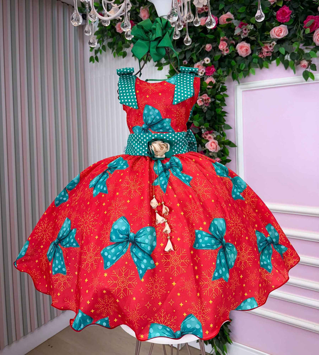 Vestido Marie Alegria de Natal Vermelho (VESTMRIEDNTLVERM)