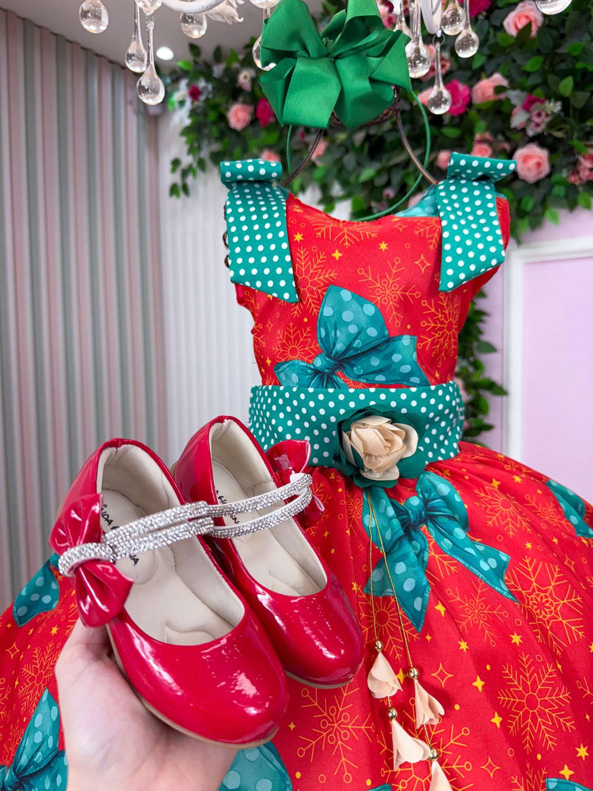 Vestido Marie Alegria de Natal Vermelho (VESTMRIEDNTLVERM)