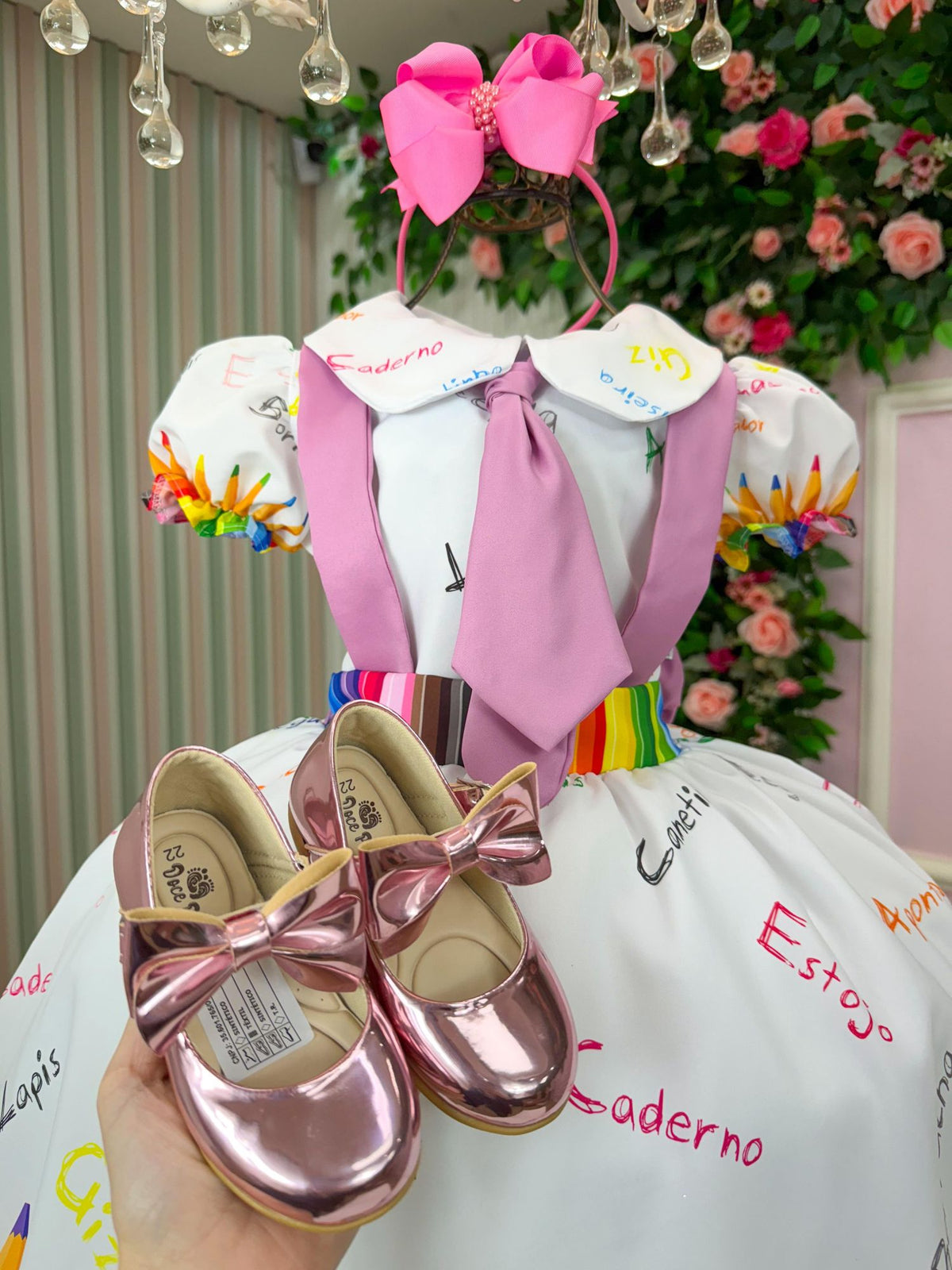 Vestido Marie Lapis Aquarela ABC Branco (VESTMRLPSABCBRCO)