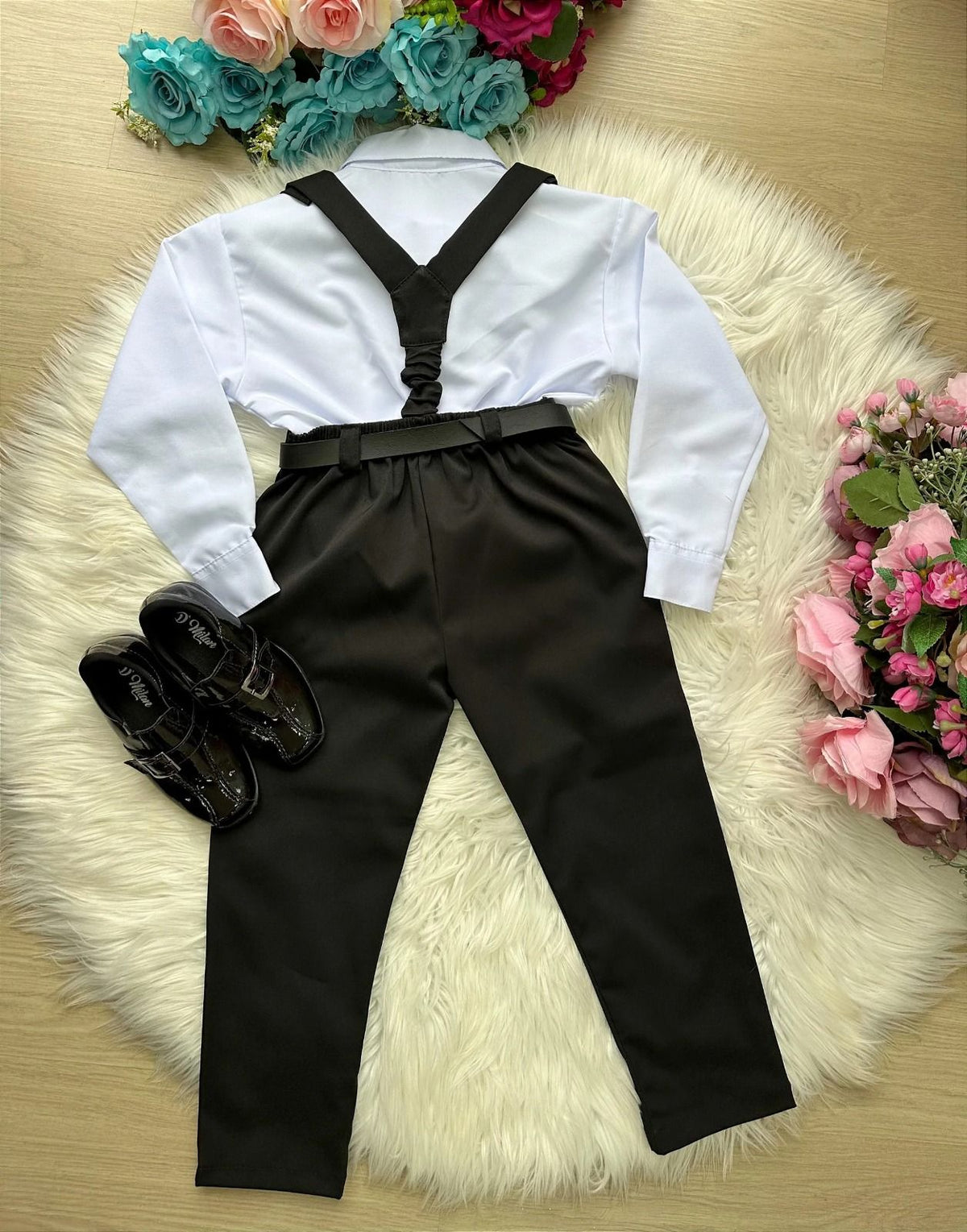 Conjunto Meninos Miss Cherry Leo Suspensorio Preto (CNJTMMMSSCHRLEOSPNPRT)
