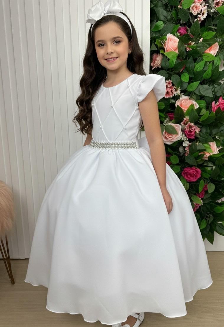 Vestido Ysa Kids Ariane Longo Branco (VESTYSAKIARILONBRA)