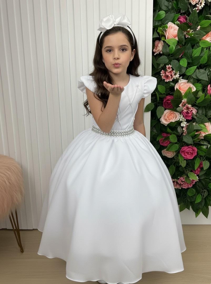Vestido Ysa Kids Ariane Longo Branco (VESTYSAKIARILONBRA)
