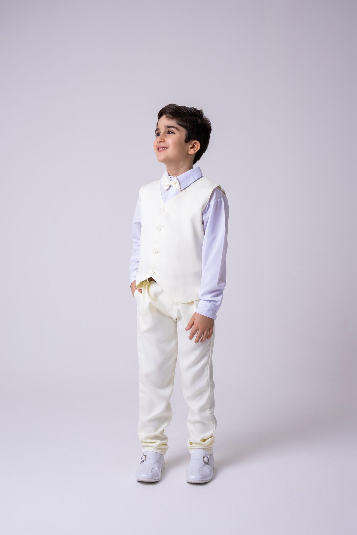 Conjunto Miss Cherry Social Leonardo Colete Amarelo Claro (CONJMSCHRSCILCLTAMRLCLR)