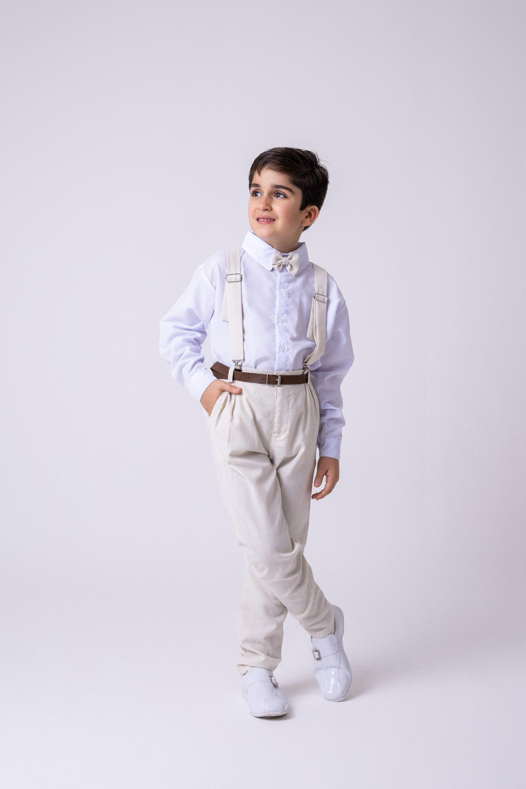 Conjunto Miss Cherry Meninos Social Linho Vitor (CJTMSCMSSCHRSCL5)