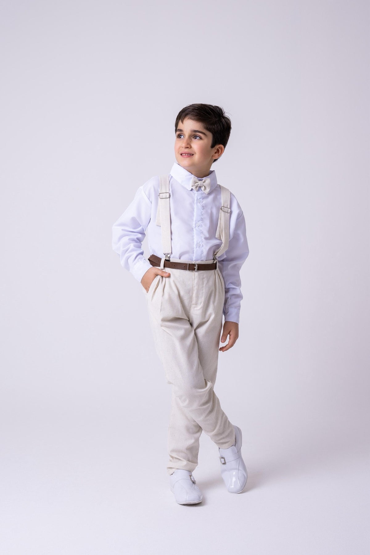 Conjunto Miss Cherry Meninos Social Linho Vitor (CJTMSCMSSCHRSCL5)
