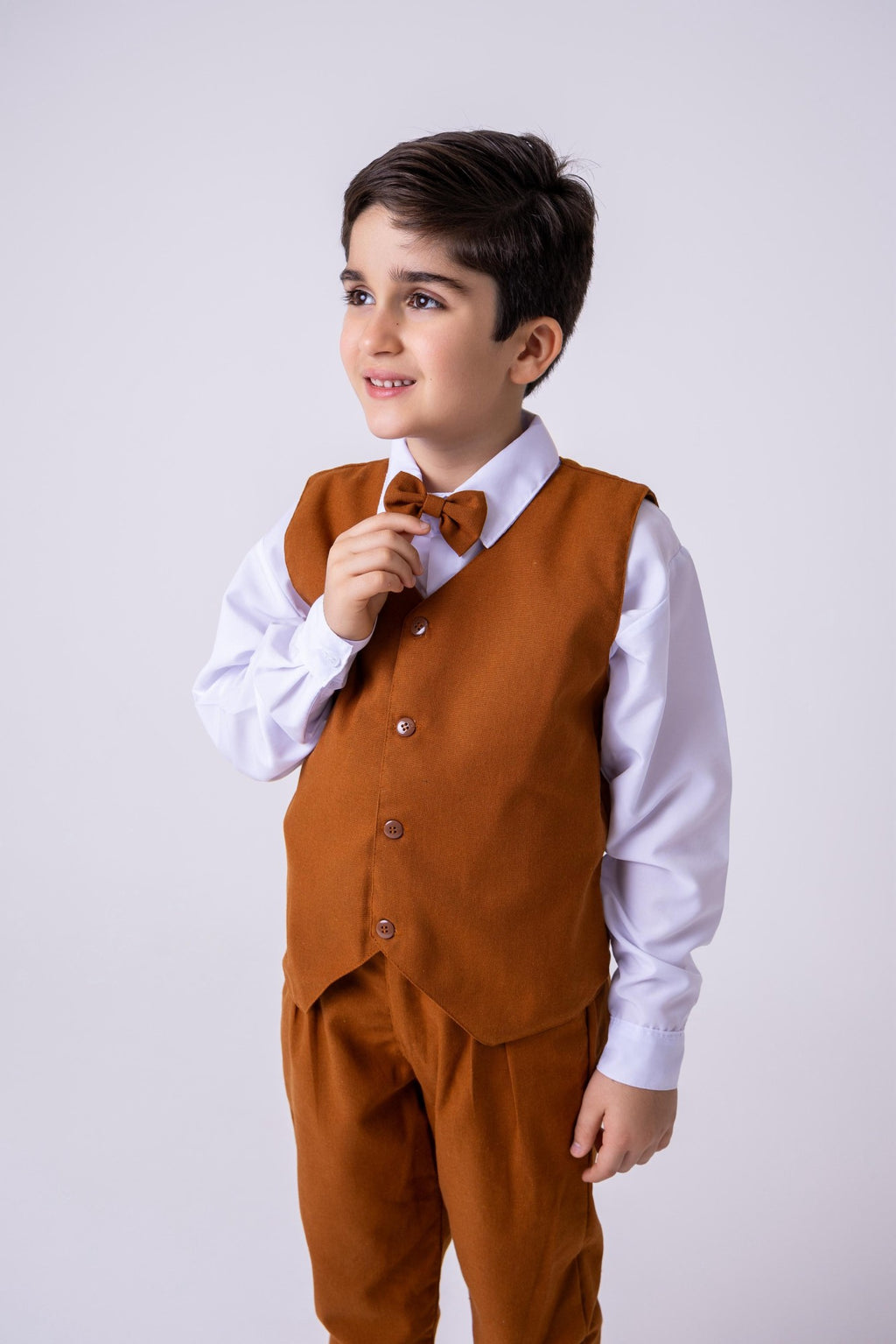 Conjunto Miss Cherry Social Leonardo Colete Caramelo