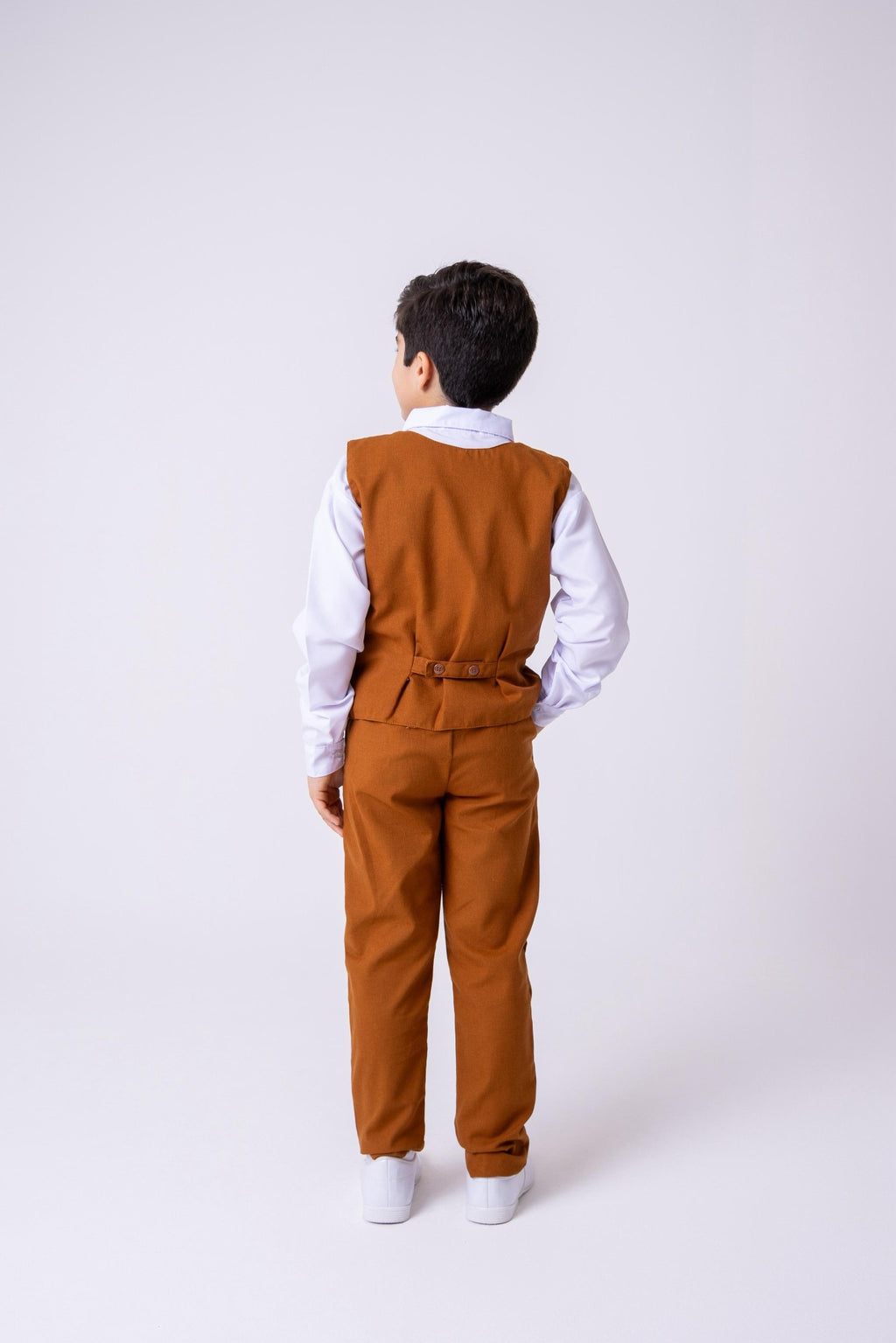 Conjunto Miss Cherry Social Leonardo Colete Caramelo
