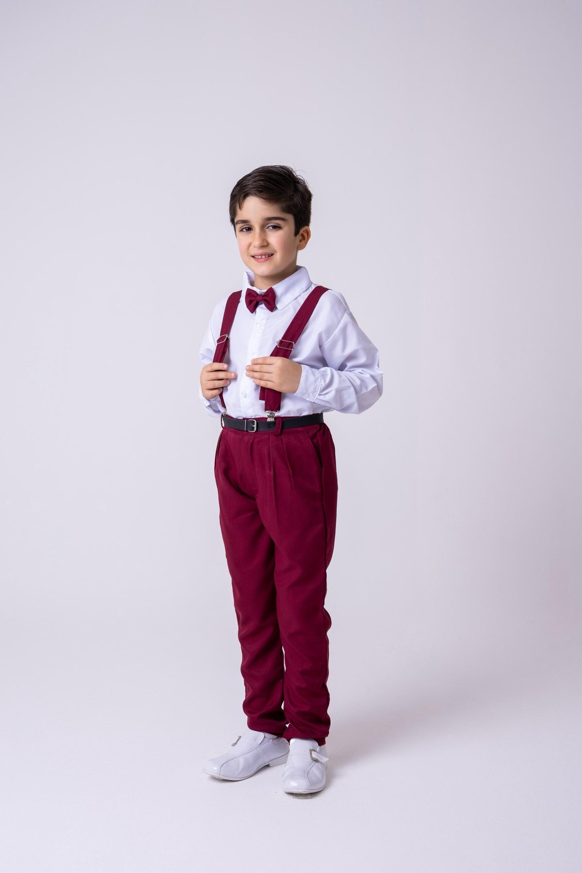 Conjunto Meninos Miss Cherry Leo Suspensorio Marsala (CONJTMNNMSSCHRLOSNPMRL)