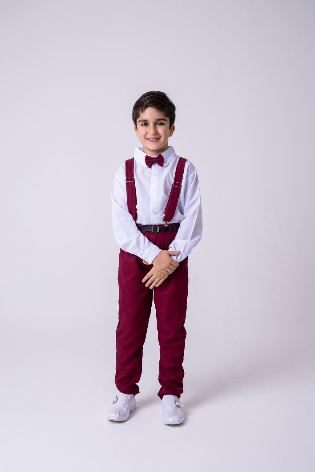 Conjunto Meninos Miss Cherry Leo Suspensorio Marsala (CONJTMNNMSSCHRLOSNPMRL)