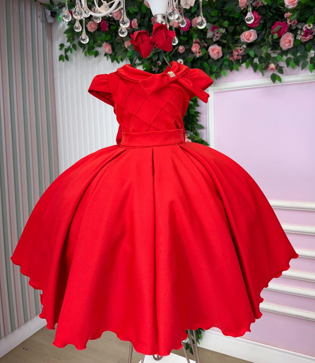 Vestido Bella Child Ravena Vermelho (VESTBLLCHLDRVVM)