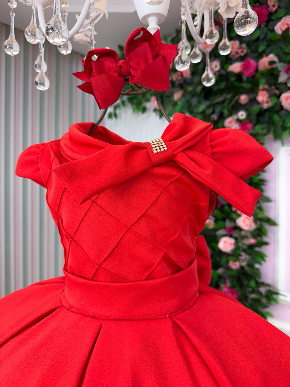 Vestido Bella Child Ravena Vermelho (VESTBLLCHLDRVVM)