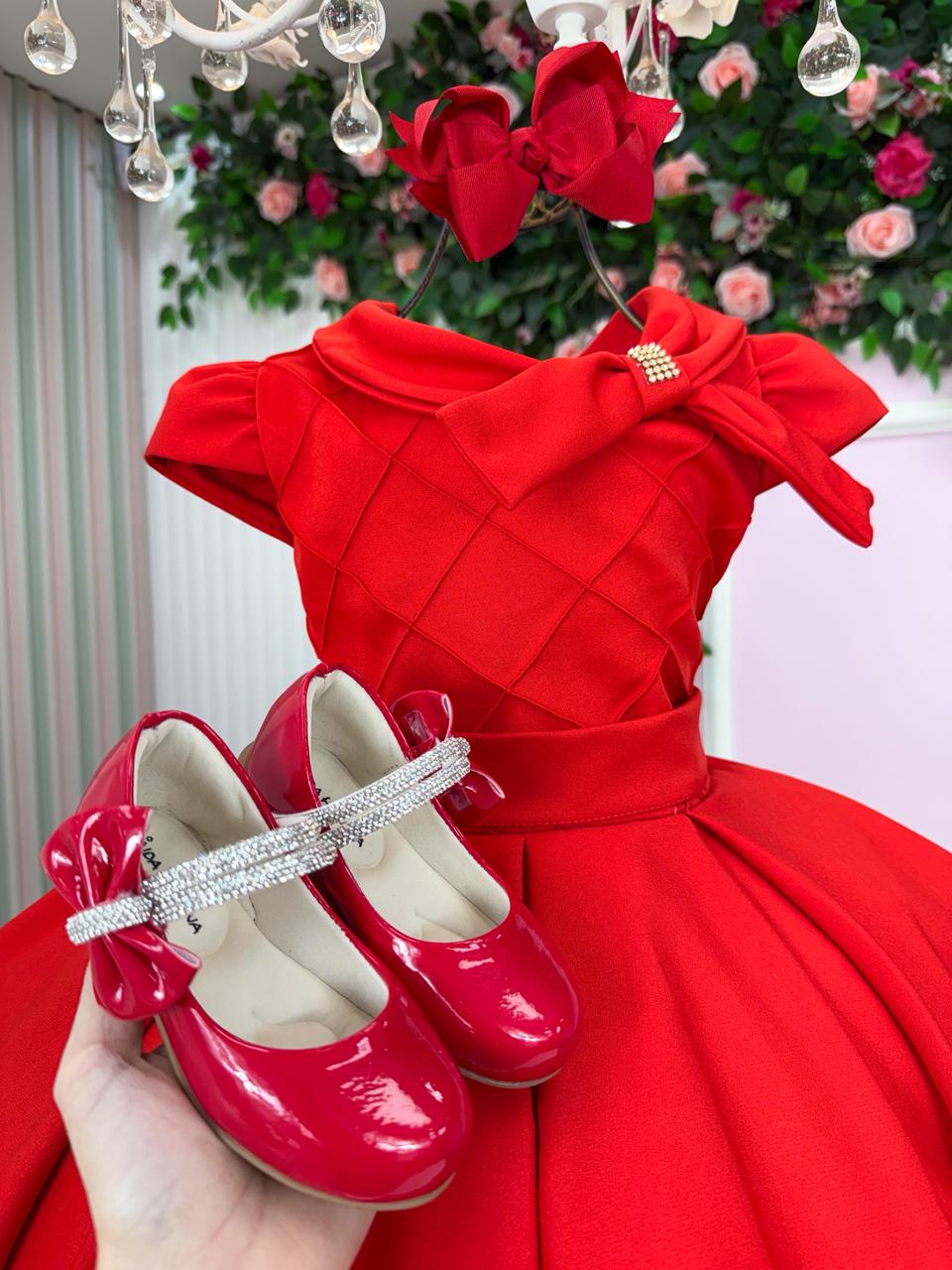Vestido Bella Child Ravena Vermelho (VESTBLLCHLDRVVM)