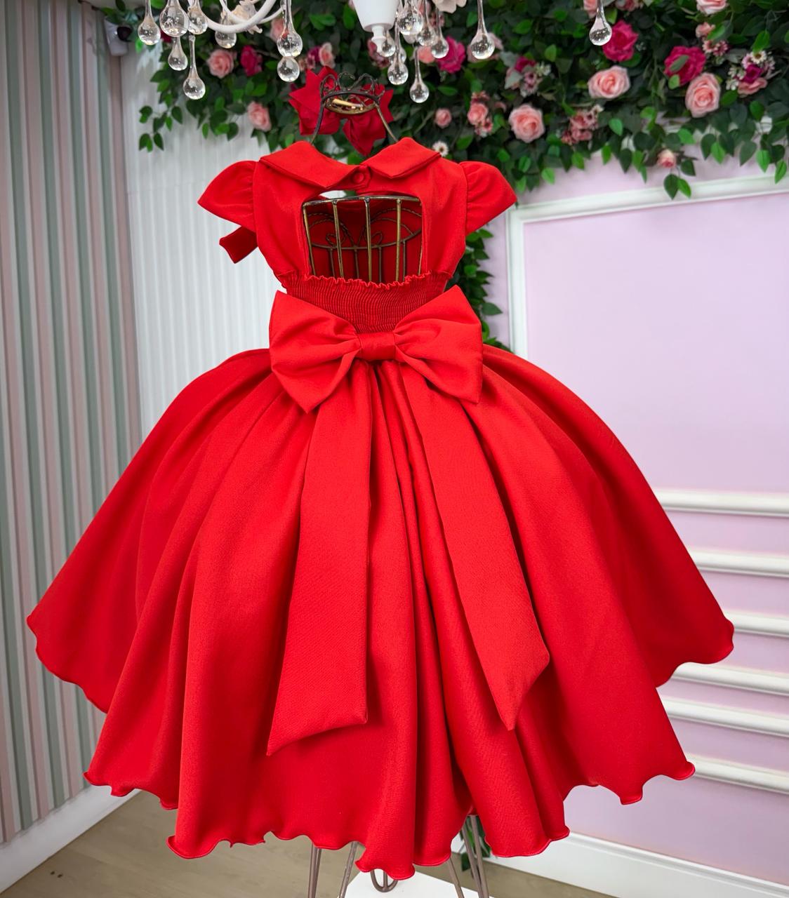 Vestido Bella Child Ravena Vermelho (VESTBLLCHLDRVVM)