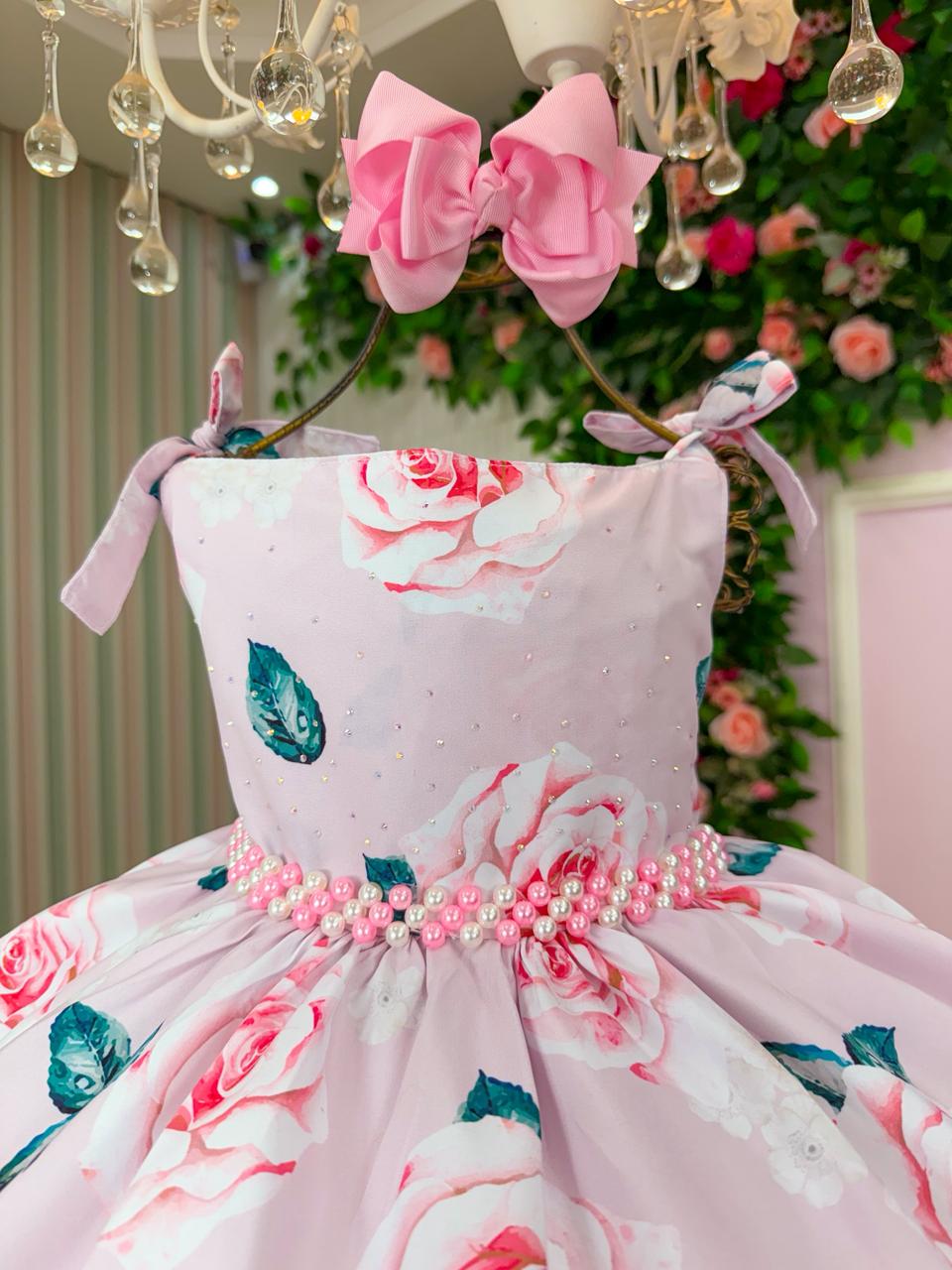 Vestido Giovanella Karine Florido Rosa (VESTGIOVNNLKRNFLRDRS)