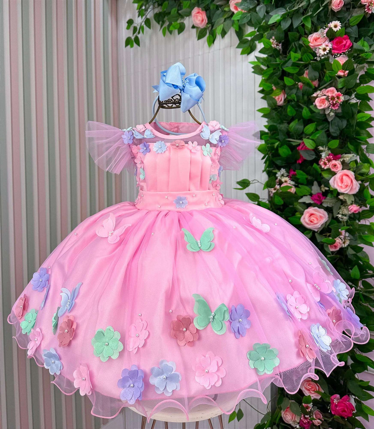 Vestido Marie Jardim Encantado Isis Luxinho Rosa (VESTMREJRDMENTISILXNRS)