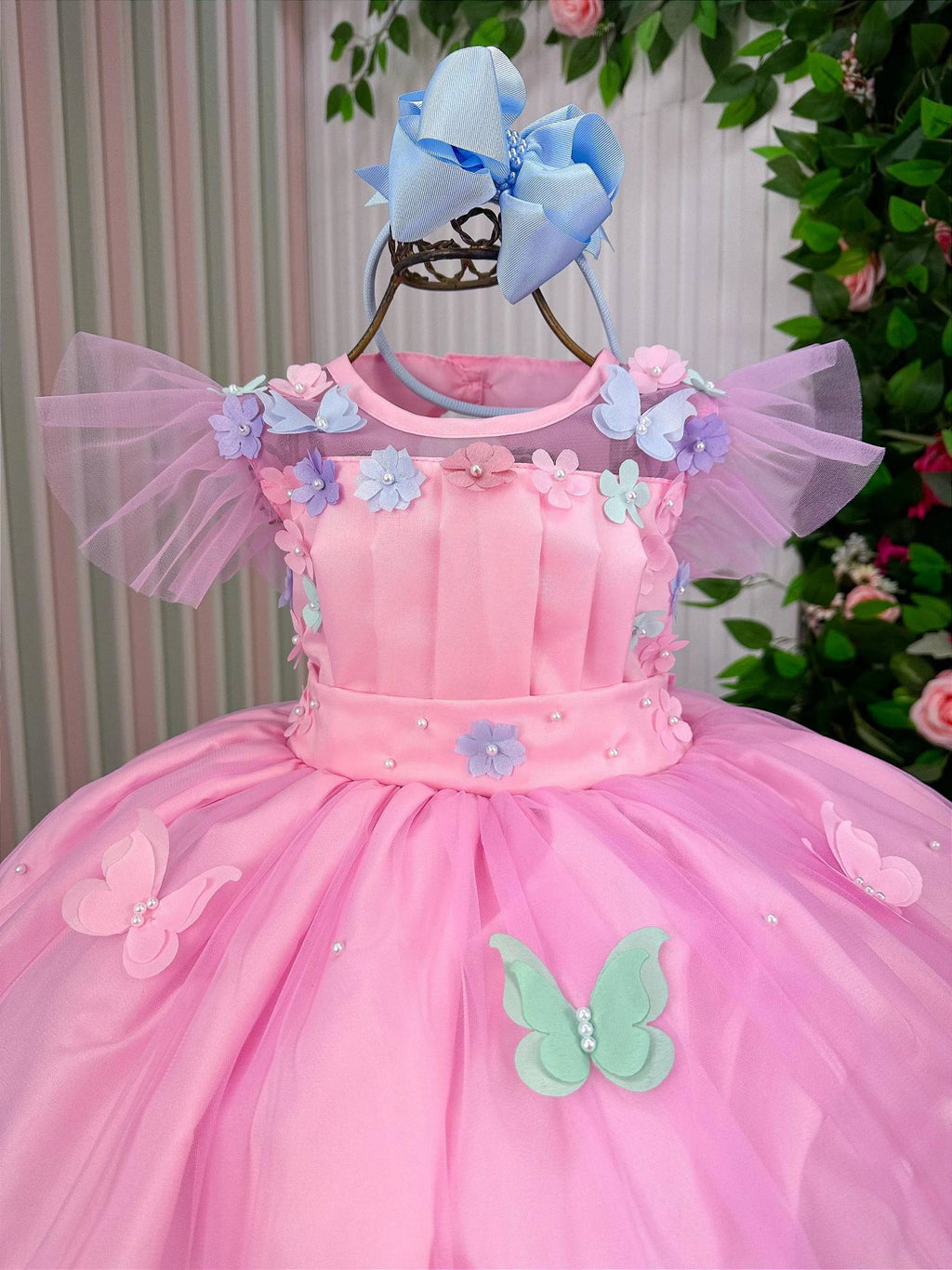 Vestido Marie Jardim Encantado Isis Luxinho Rosa (VESTMREJRDMENTISILXNRS)