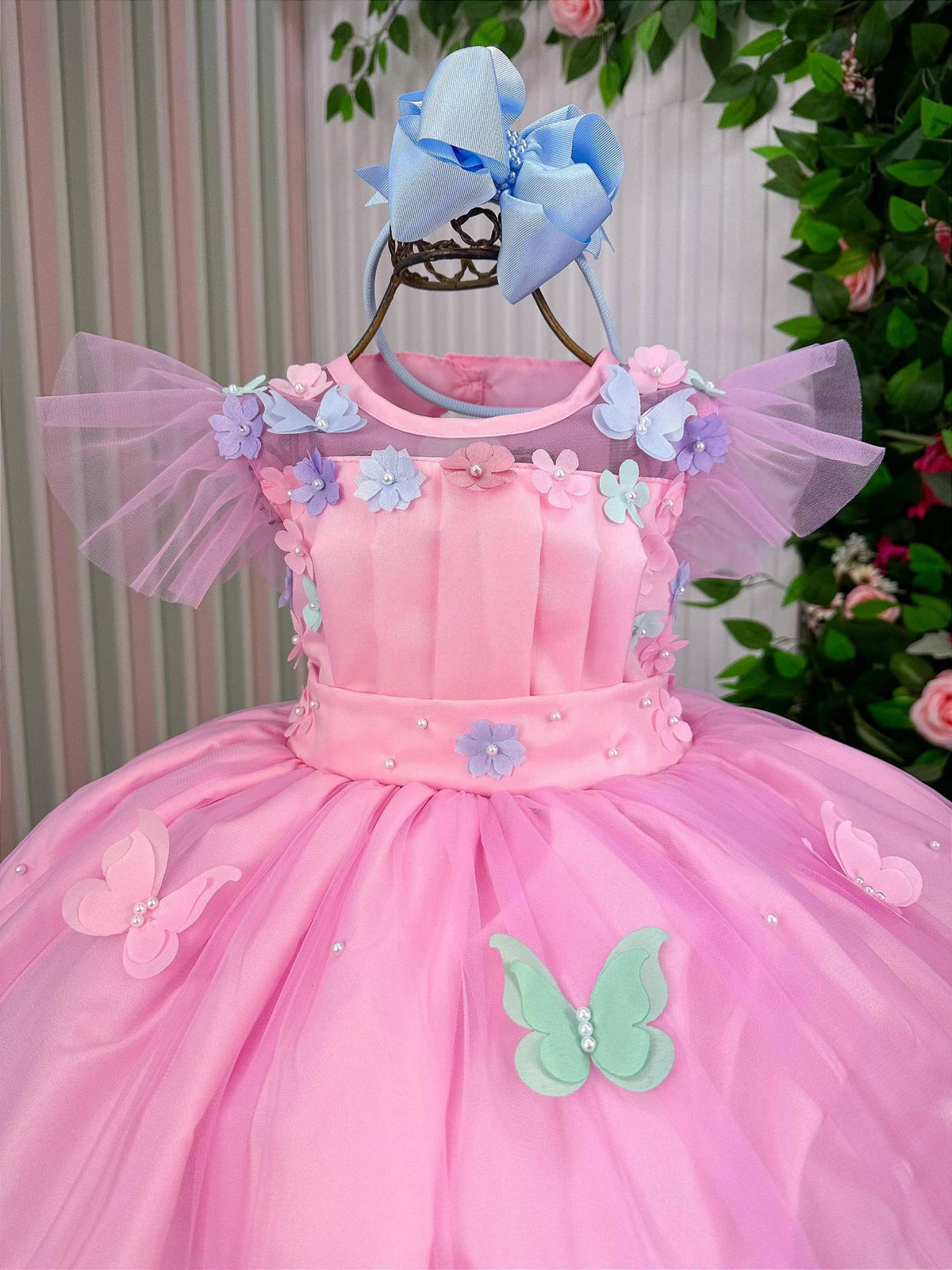 Vestido Marie Jardim Encantado Isis Luxinho Rosa (VESTMREJRDMENTISILXNRS)