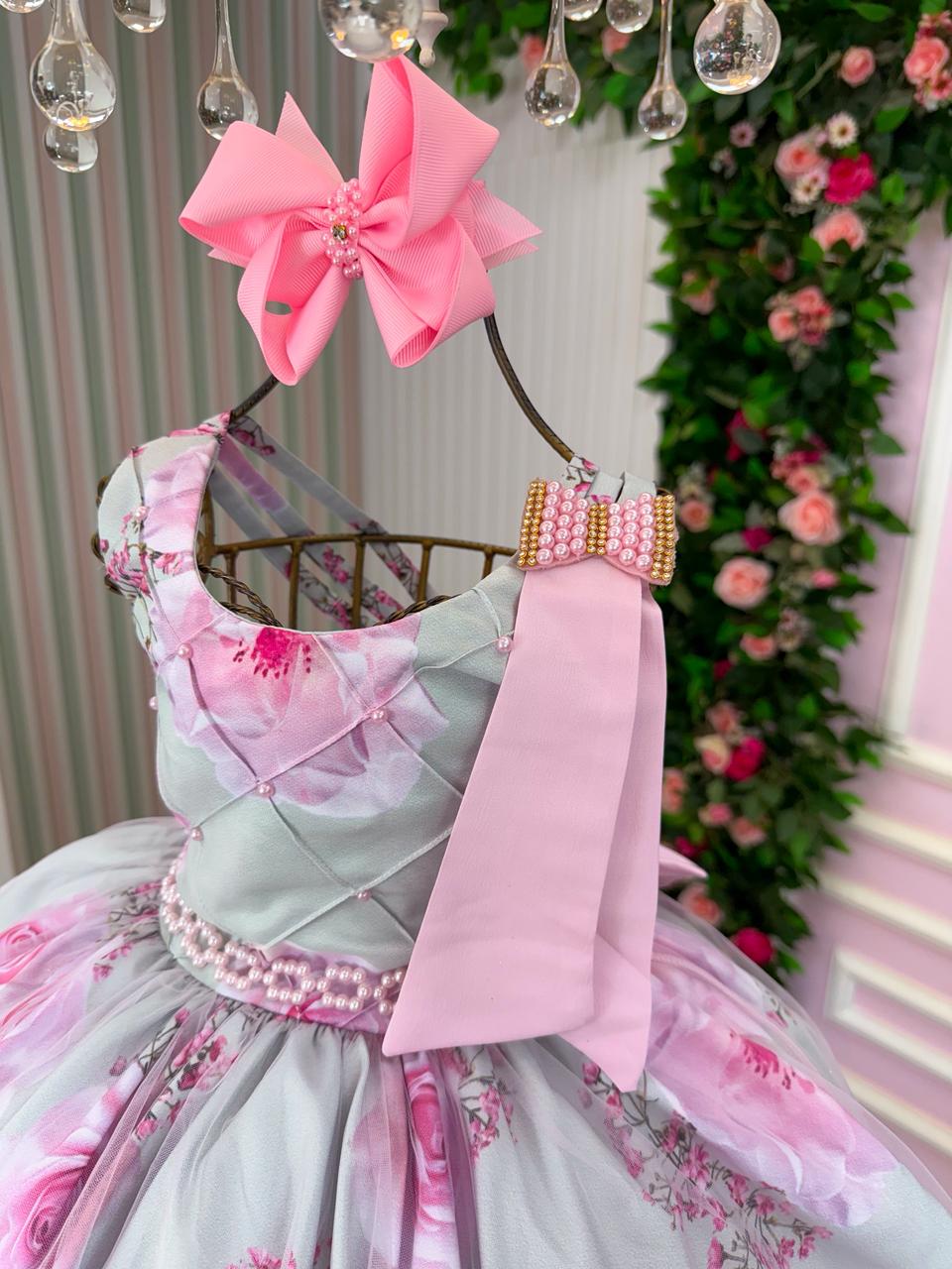 Vestido Bella Child Celina Florido Verde Claro (VESTBLLCHLDCLFLVRCL)