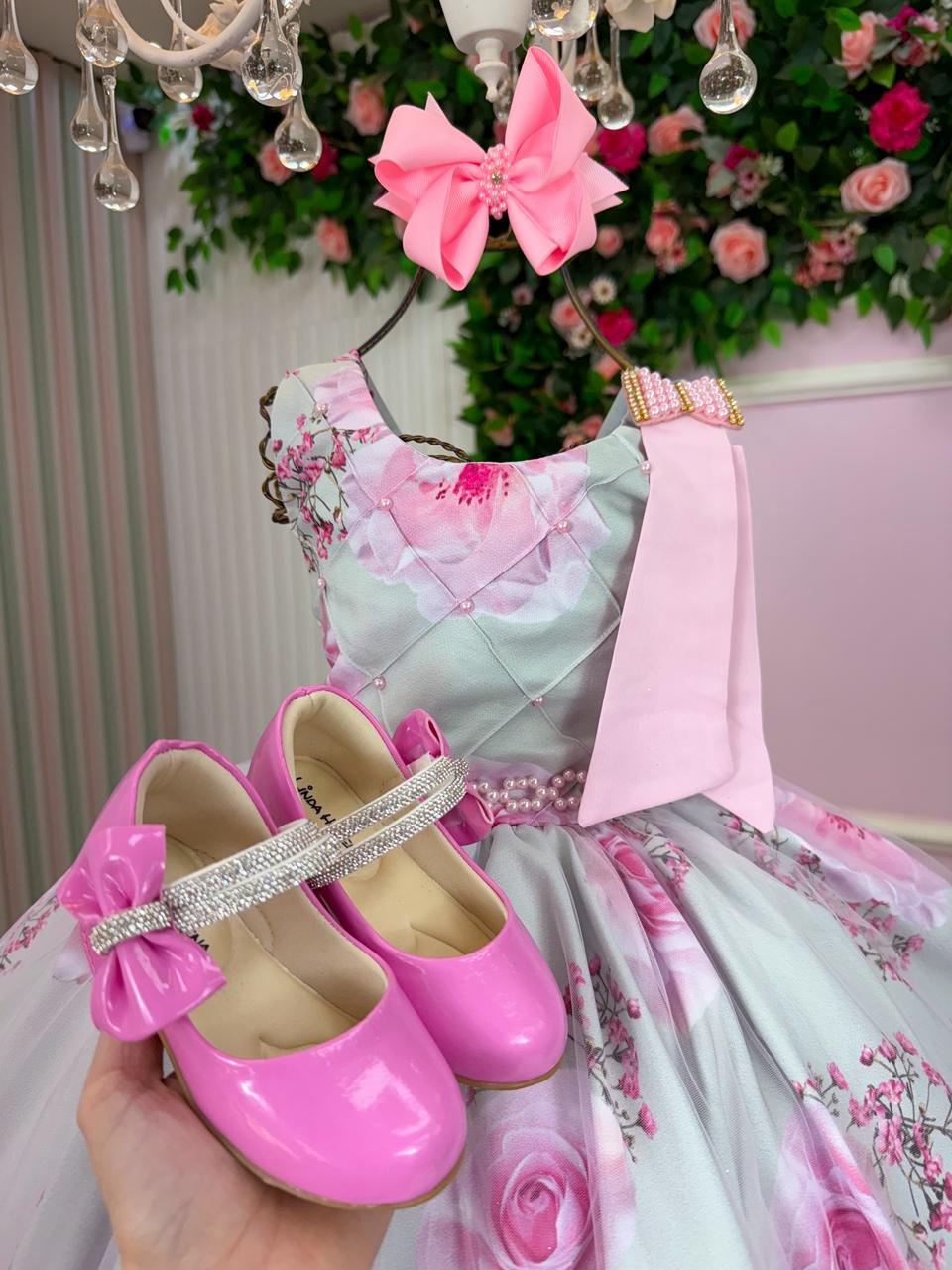 Vestido Bella Child Celina Florido Verde Claro (VESTBLLCHLDCLFLVRCL)