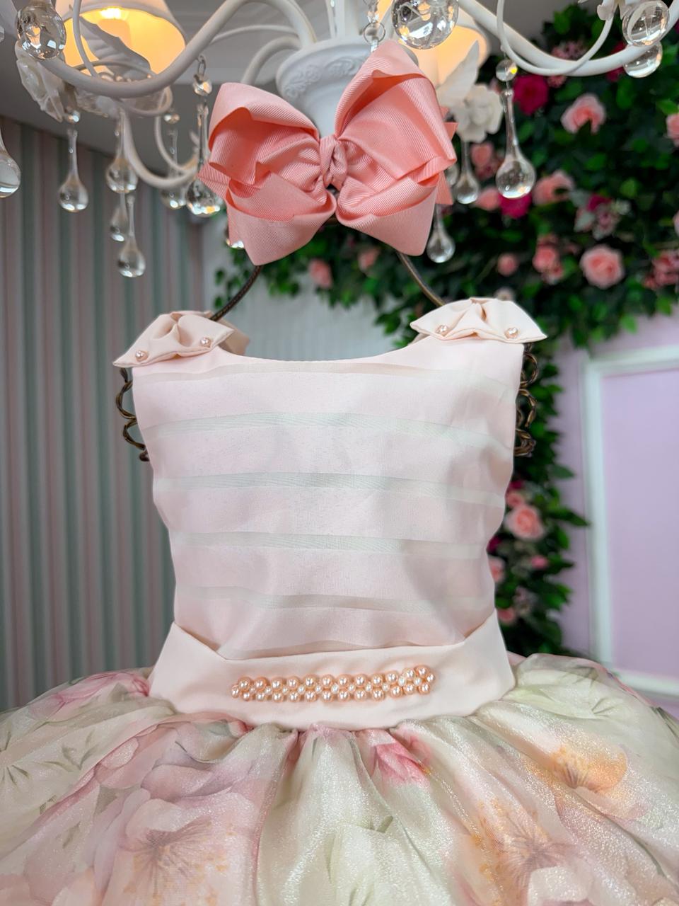Vestido Mini Miss Luara Florido Pessego (VESTMNMSLRFLPSS)
