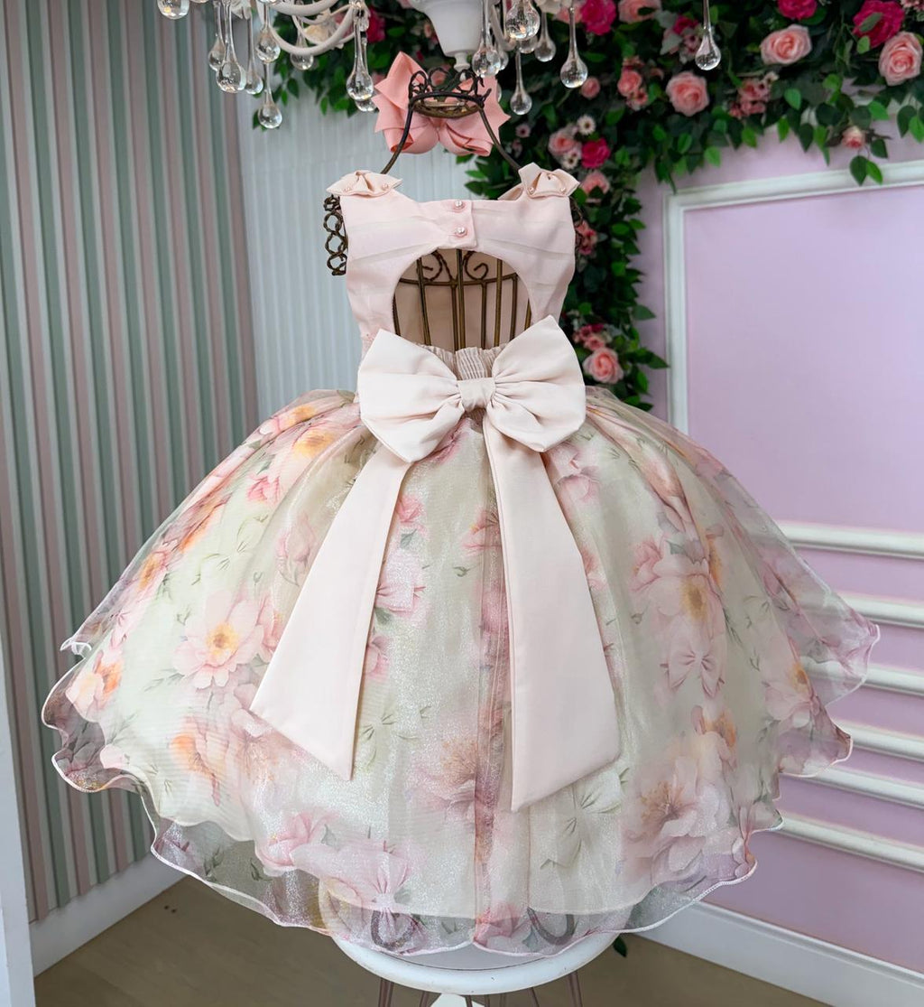 Vestido Mini Miss Luara Florido Pessego (VESTMNMSLRFLPSS)