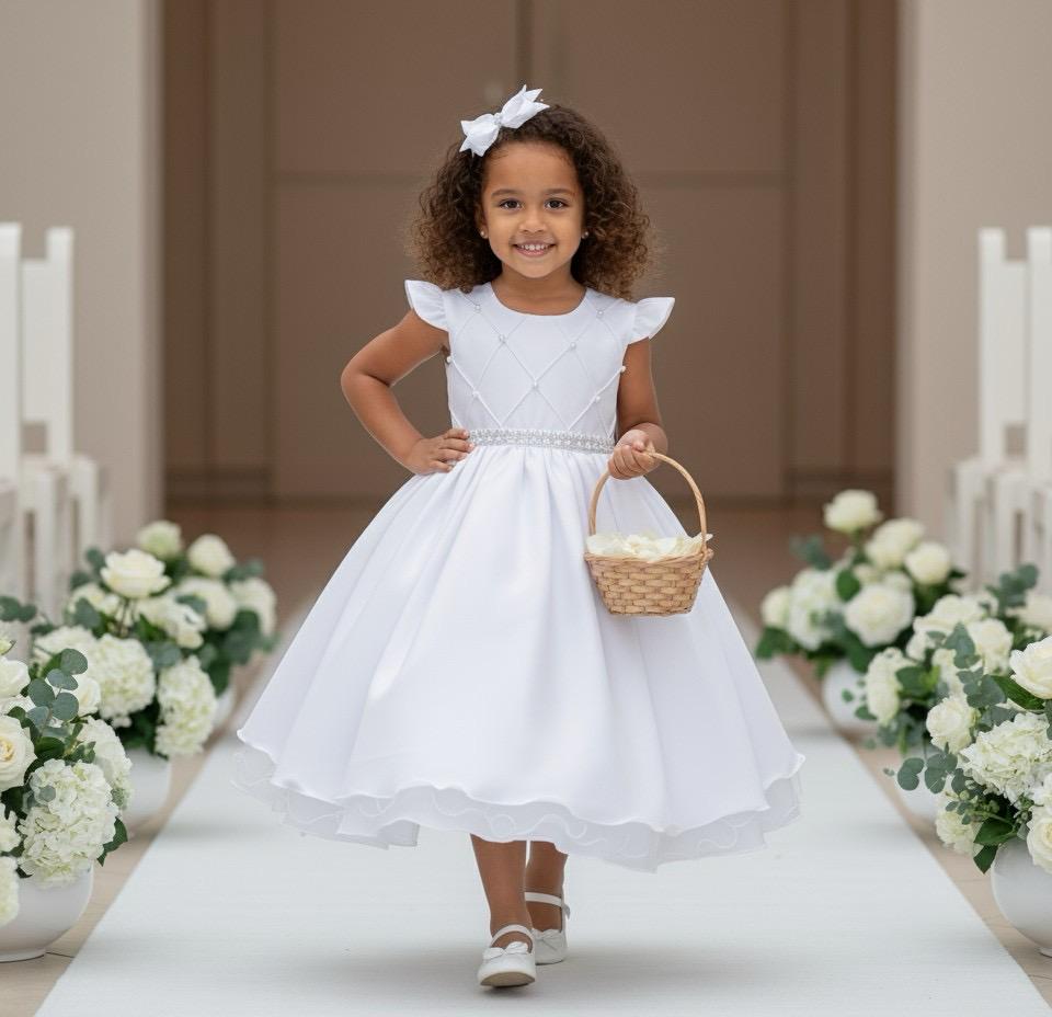 Vestido Ysa Kids Francine Branco - Festa Daminha Formatura Batizado