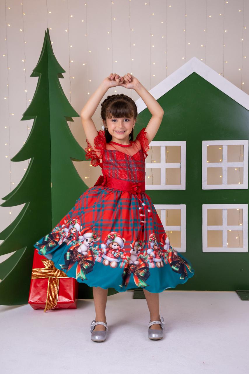 Vestido Marie Alegria do Noel Vermelho - Natal (VESTMREALEGRADNEL)