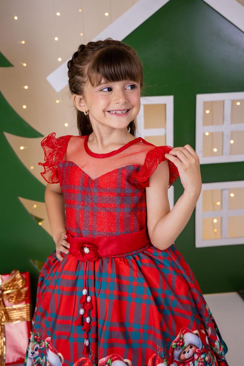 Vestido Marie Alegria do Noel Vermelho - Natal (VESTMREALEGRADNEL)
