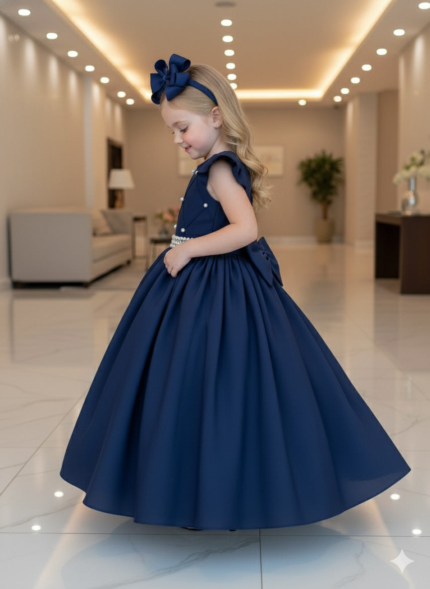 Vestido Ysa Kids Ariane Longo Azul Marinho (VESTYSAKIARILOAZUMAR)