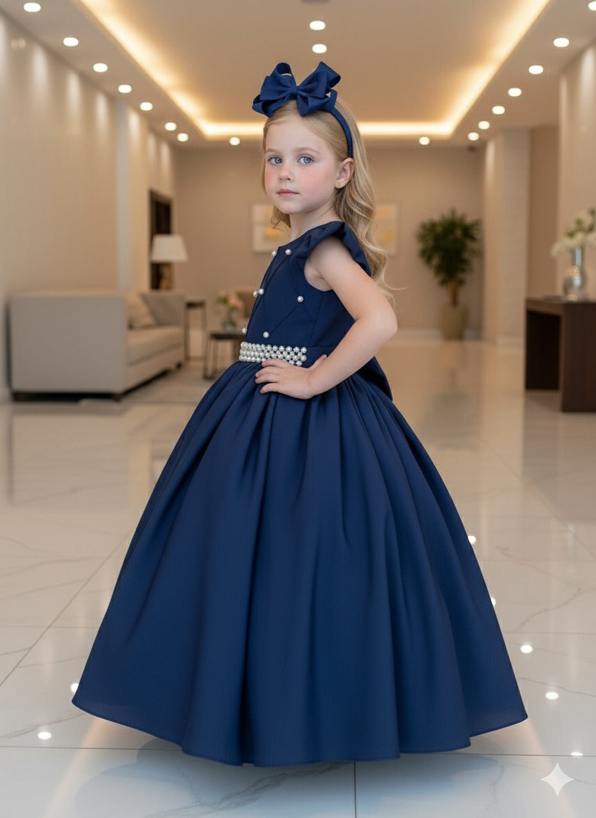 Vestido Ysa Kids Ariane Longo Azul Marinho (VESTYSAKIARILOAZUMAR)