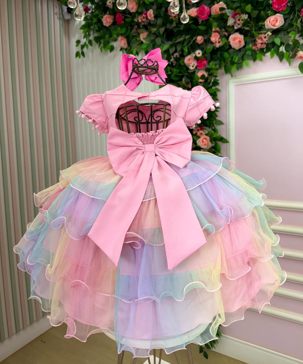 Vestido Menina Bonita Arco iris Aurora - Candy (VESTMNABNTARACND)