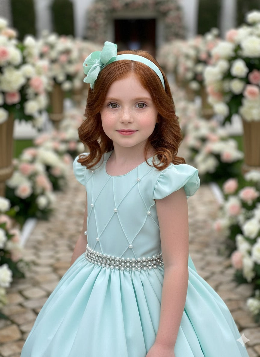 Vestido Ysa Kids Ariane Longo Verde Porto Fino (VESTYSKDSARNLNGVRD)