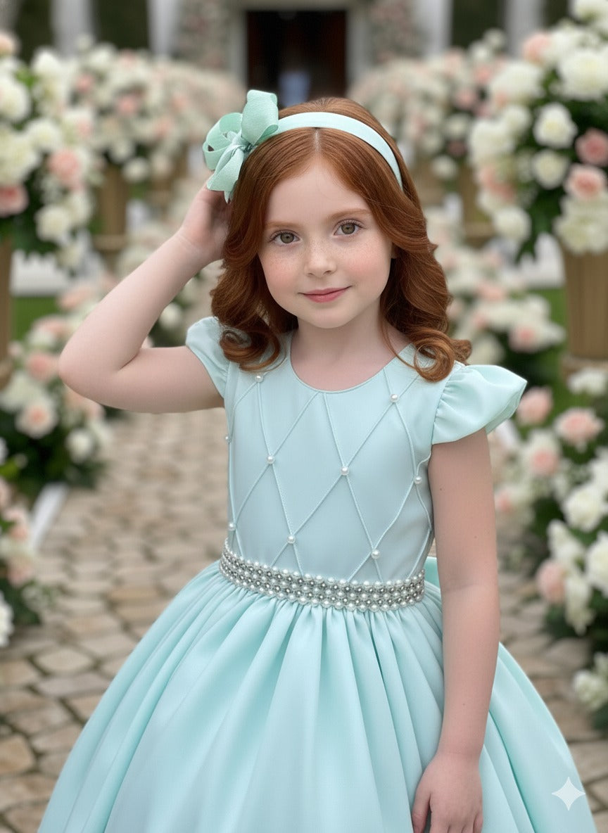 Vestido Ysa Kids Ariane Longo Verde Porto Fino (VESTYSKDSARNLNGVRD)
