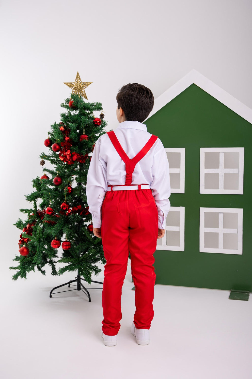 Conjunto Meninos Miss Cherry Leo Suspensorio Vermelho (CONJMSSHSPNVRML)