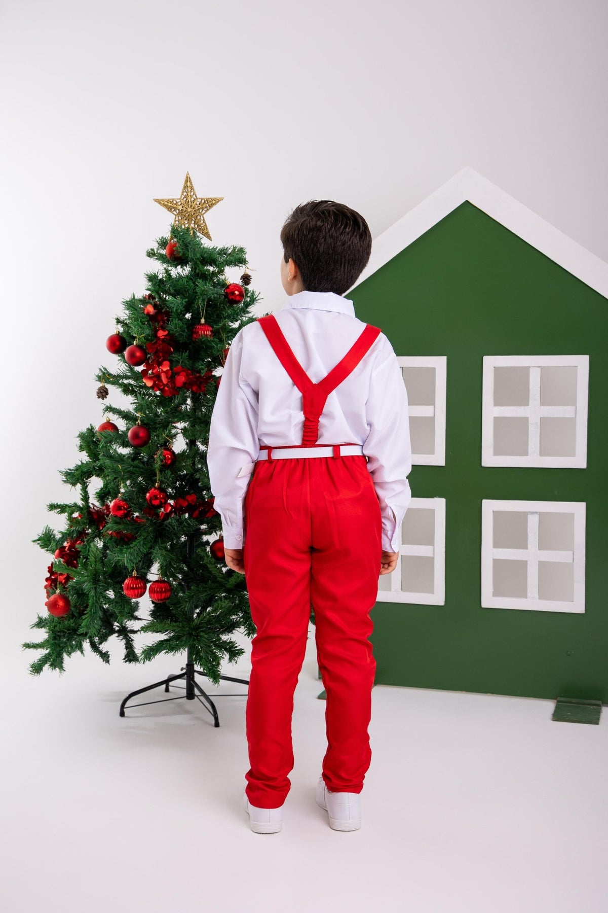 Conjunto Meninos Miss Cherry Leo Suspensorio Vermelho (CONJMSSHSPNVRML)