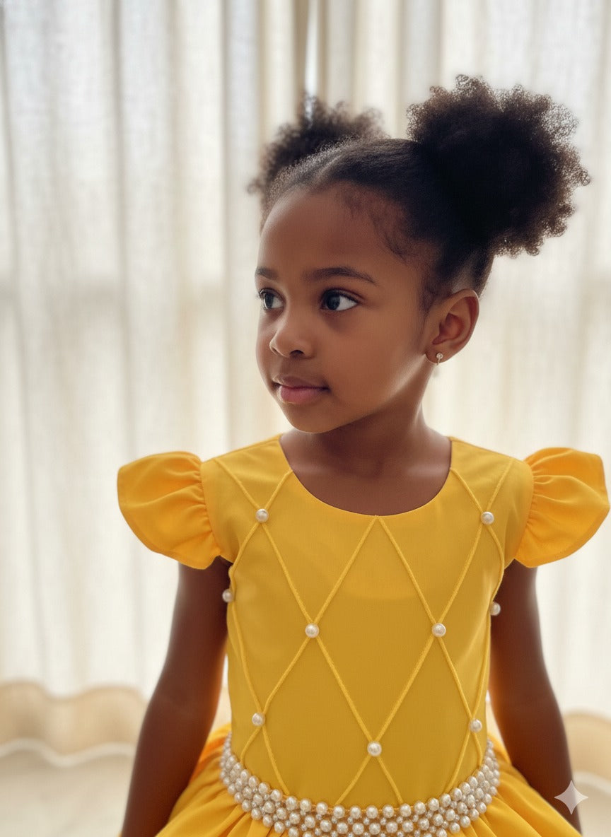 Vestido Ysa Kids Ariane Longo Amarelo Gema (VESYSAKIARILONAMGE)