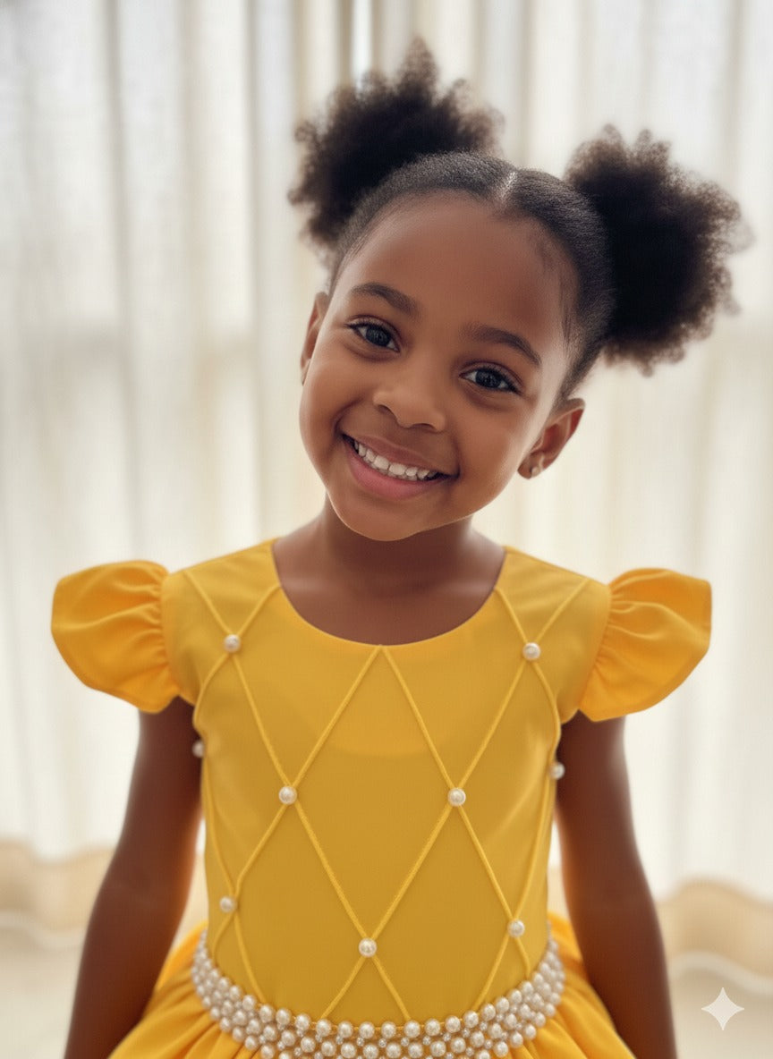 Vestido Ysa Kids Ariane Longo Amarelo Gema (VESYSAKIARILONAMGE)