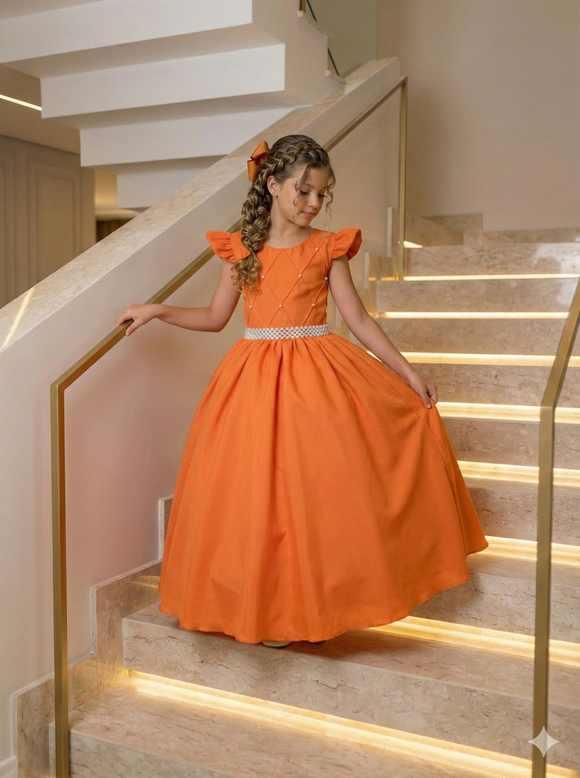 Vestido Ysa Kids Ariane Longo Terracota (VESTYSAKIDARILONTERRA)