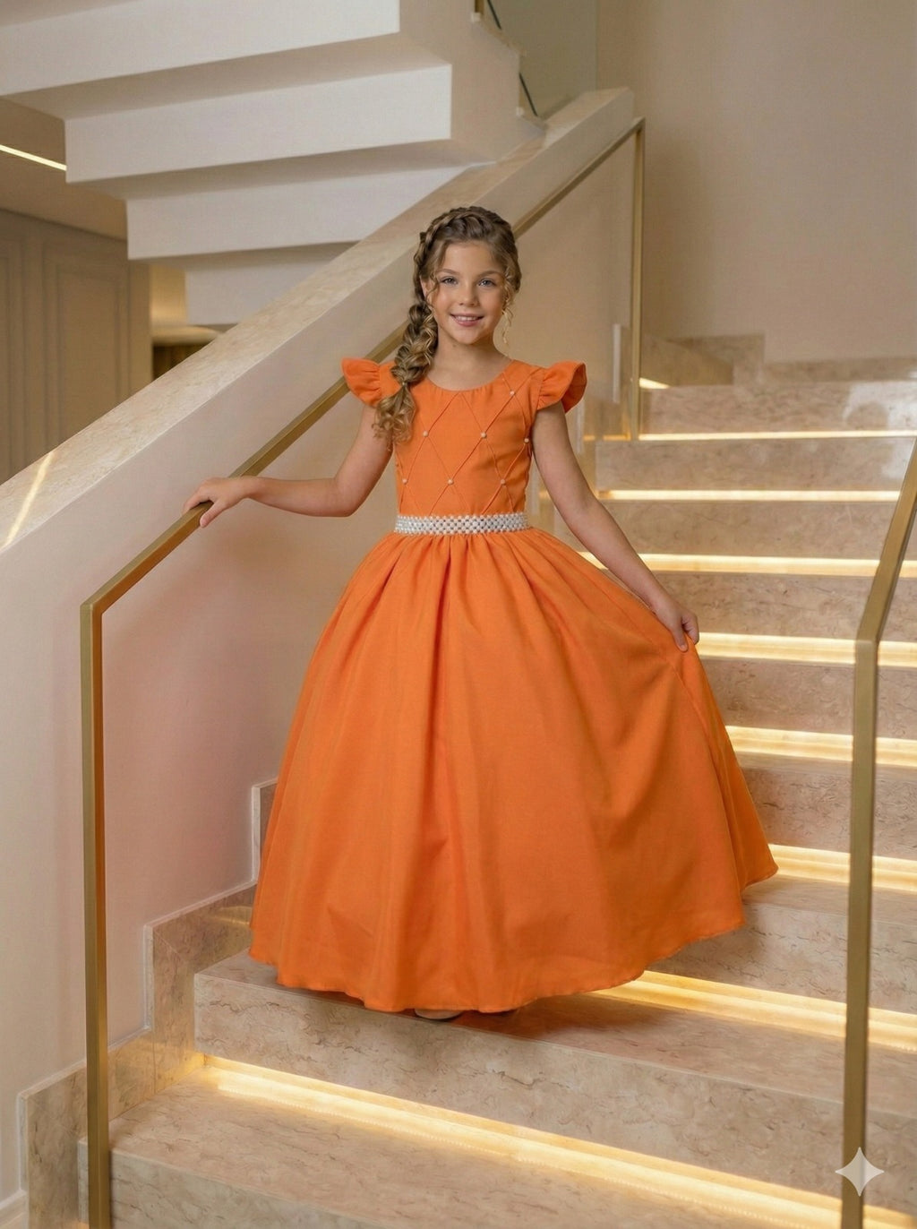 Vestido Ysa Kids Ariane Longo Terracota (VESTYSAKIDARILONTERRA)