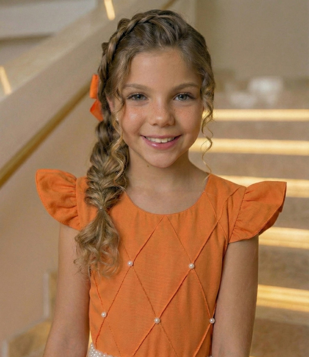 Vestido Ysa Kids Ariane Longo Terracota (VESTYSAKIDARILONTERRA)