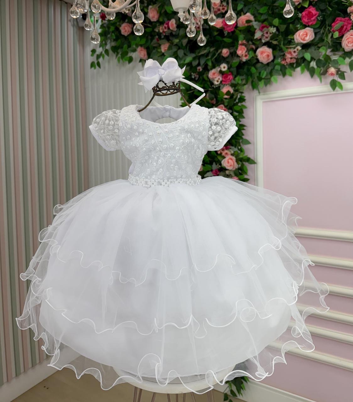Vestido Bella Child Lavínia Branco (VESTLAVBELLACHILBR)