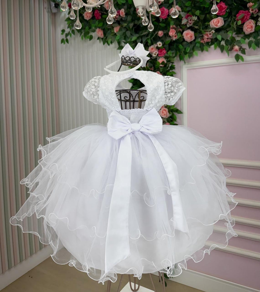Vestido Bella Child Lavínia Branco (VESTLAVBELLACHILBR)