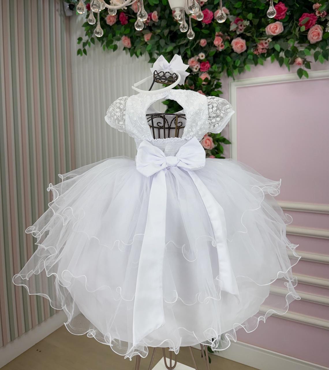 Vestido Bella Child Lavínia Branco (VESTLAVBELLACHILBR)