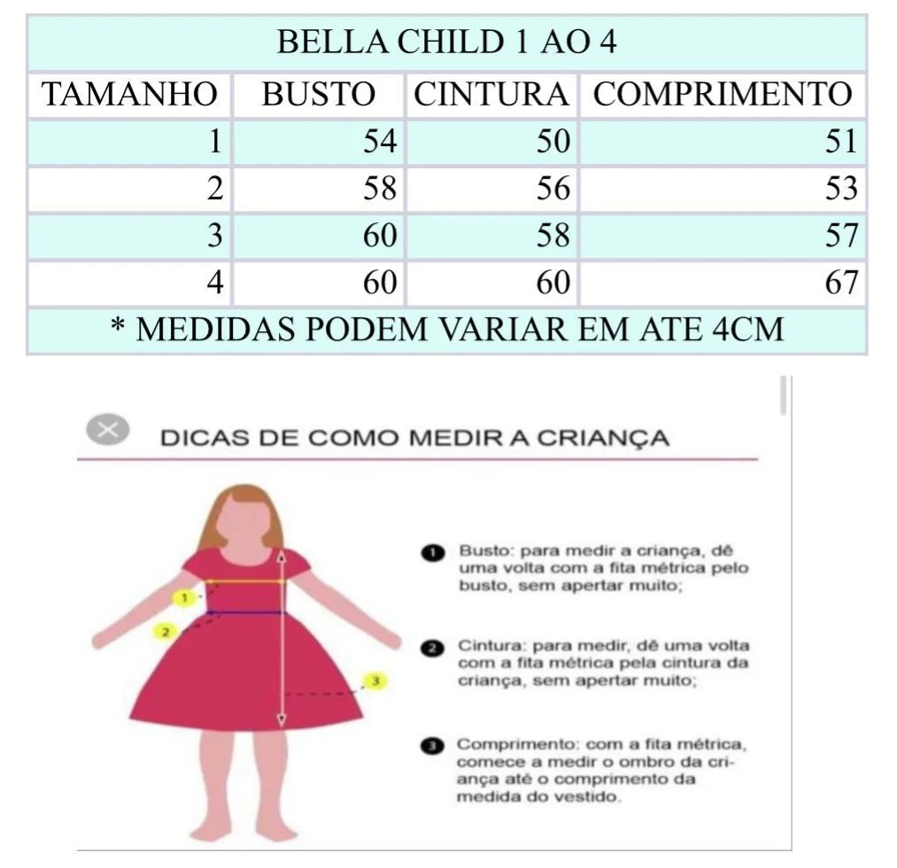 Vestido Bella Child Lavínia Branco (VESTLAVBELLACHILBR)