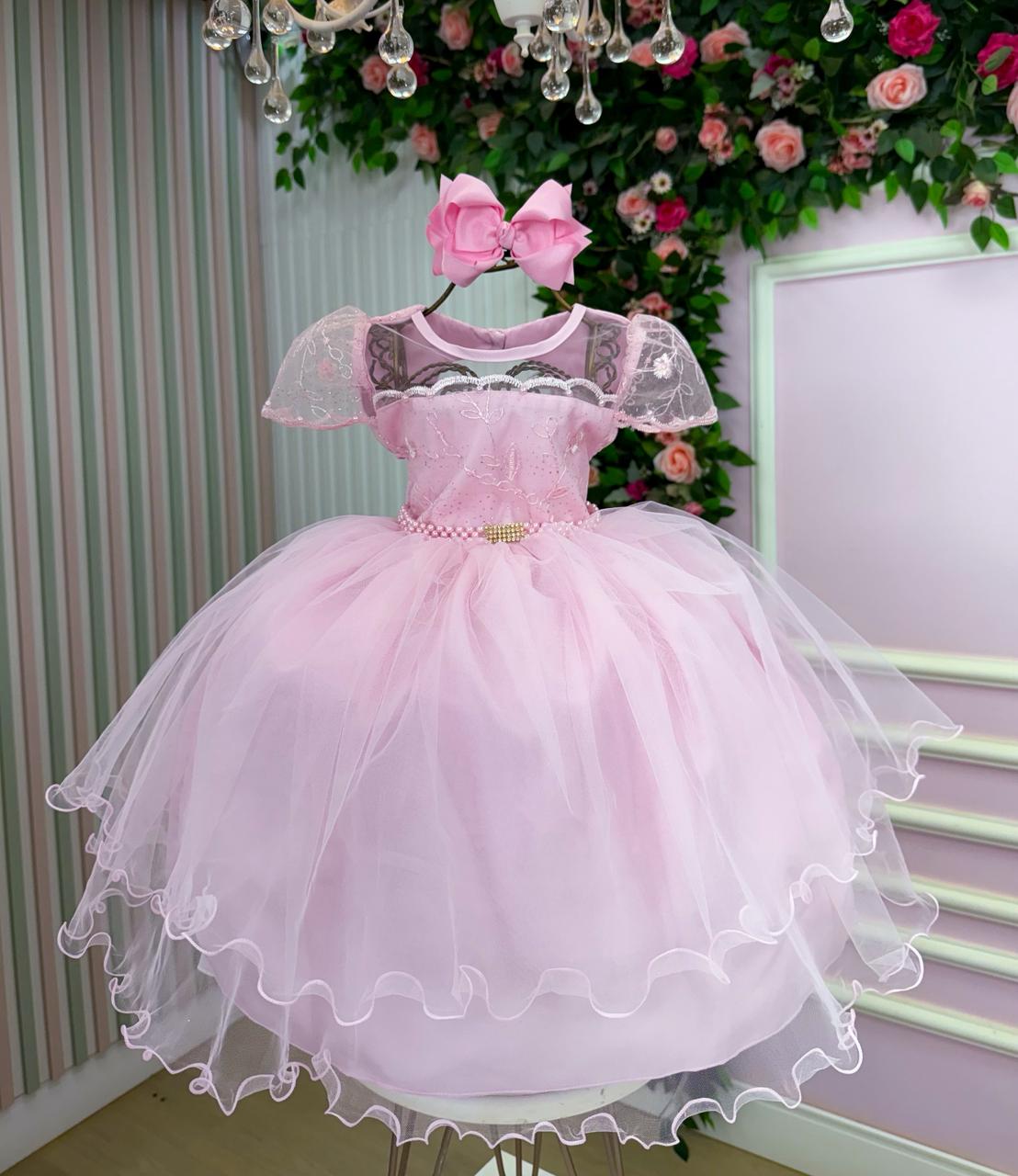Vestido Bella Child Layla Rosa Bebe (VESTBEBELAYBELLACH)