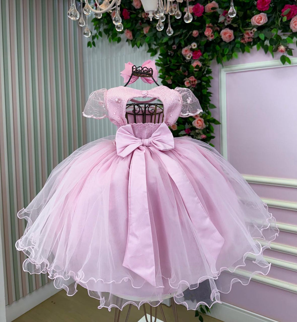 Vestido Bella Child Layla Rosa Bebe (VESTBEBELAYBELLACH)
