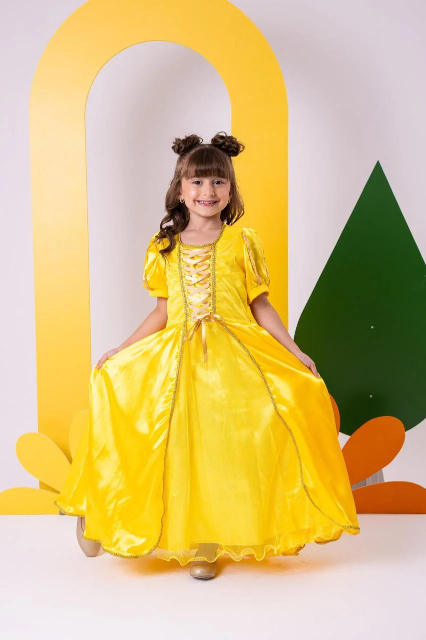 Fantasia Princesa A Bela E A Fera Longa Luxo