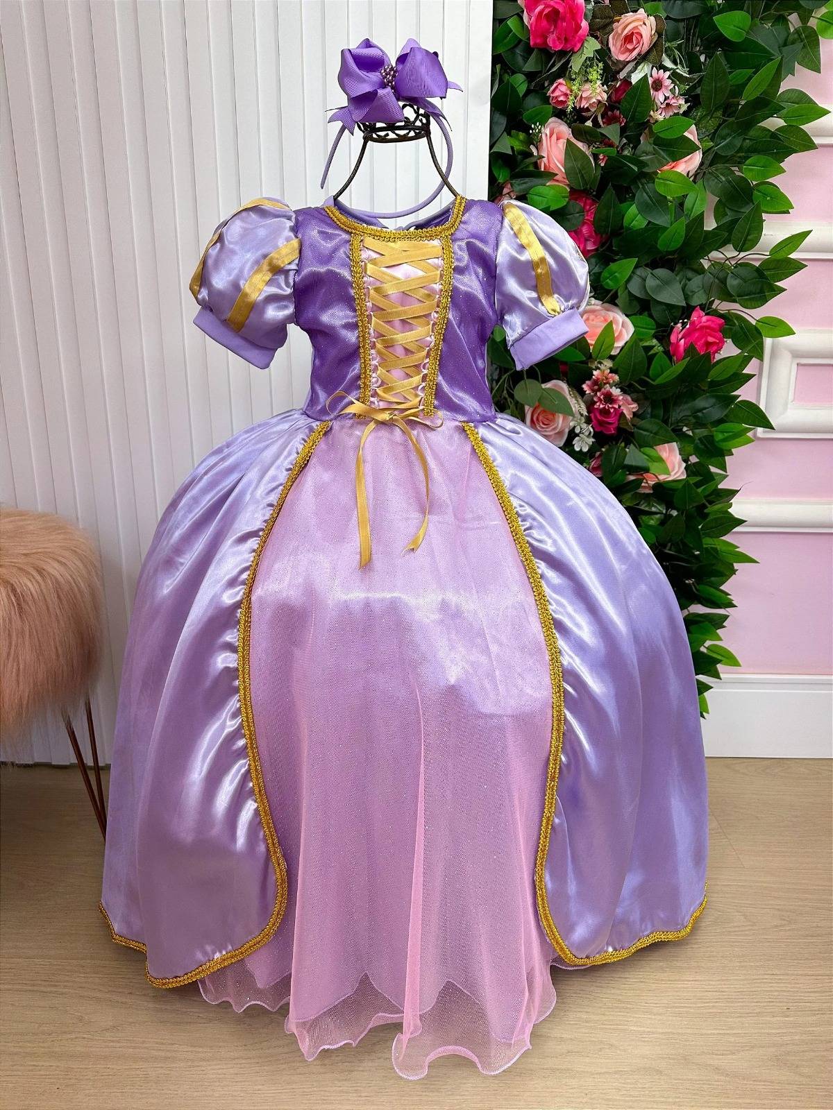 Fantasia Princesa Belli Princesas + Saiote (FTPRBPRNSAT)