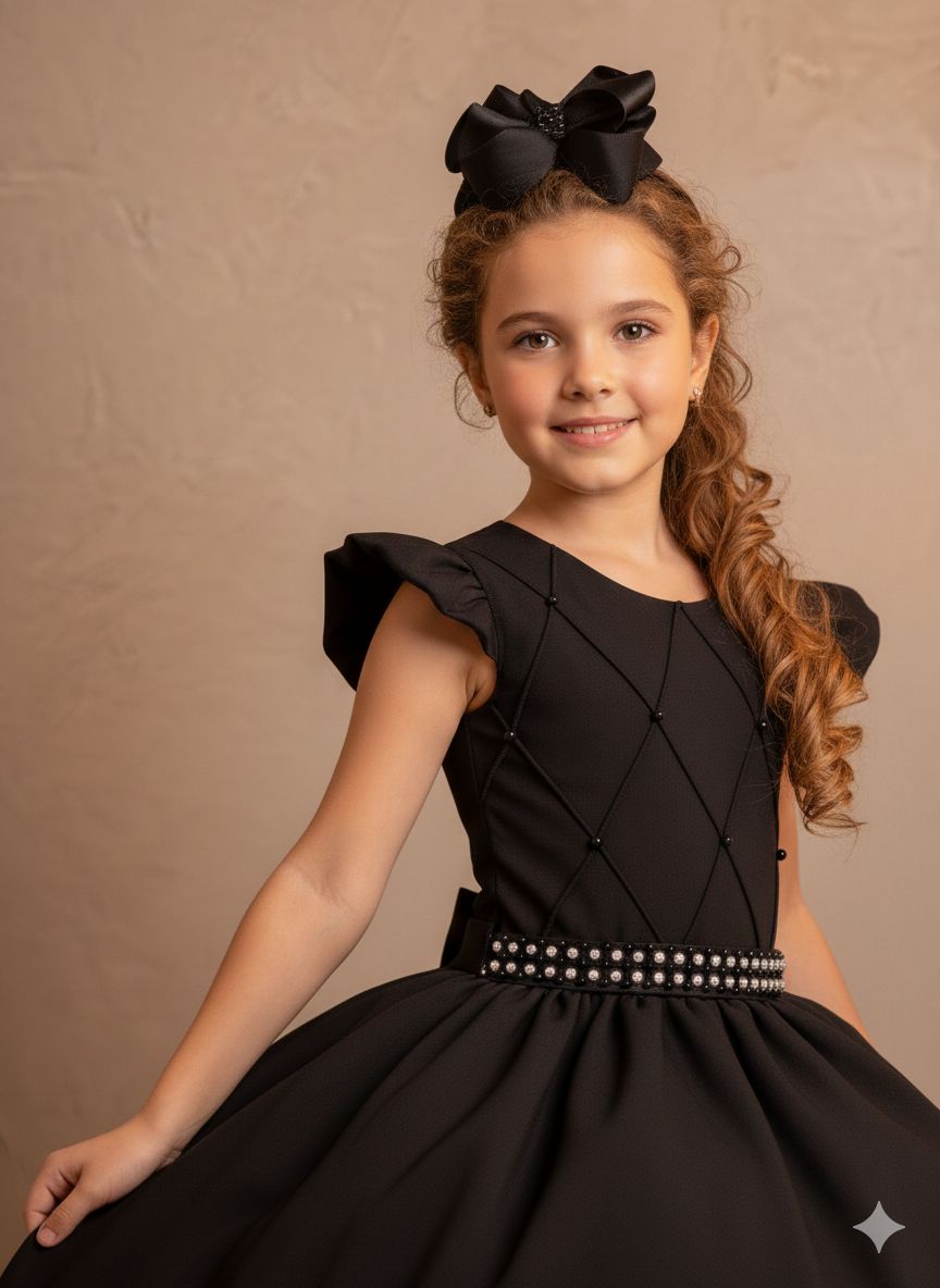 Vestido Ysa Kids Ariane Longo Preto (VESTYSAKIDARILOPR)