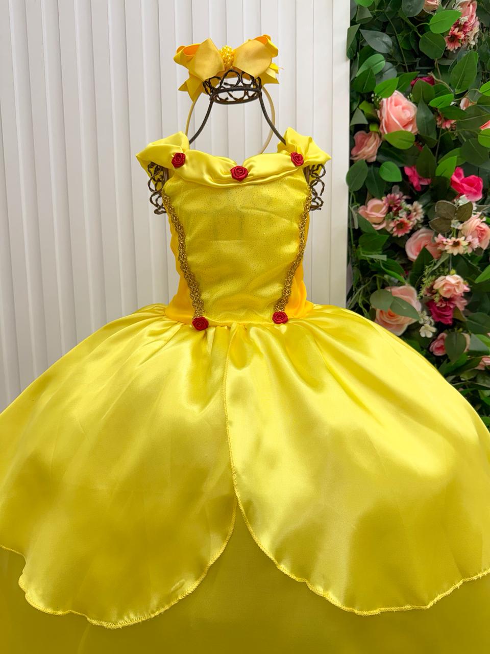 Fantasia Princesa Belli Princesa Amarela Longa (FANTPRNBEFERA)